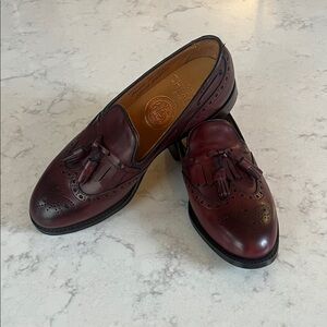 Women's Burgundy Tassel Loafers